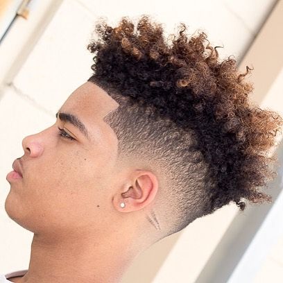 Cabelo crespo descolorido hot sale masculino